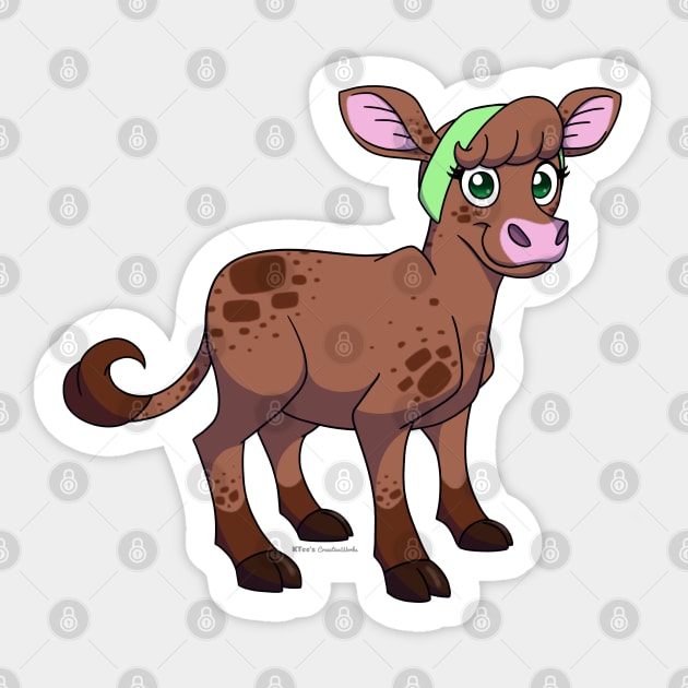 Coco the Chocolate Cow - Original Sticker by K-Tee's CreeativeWorks